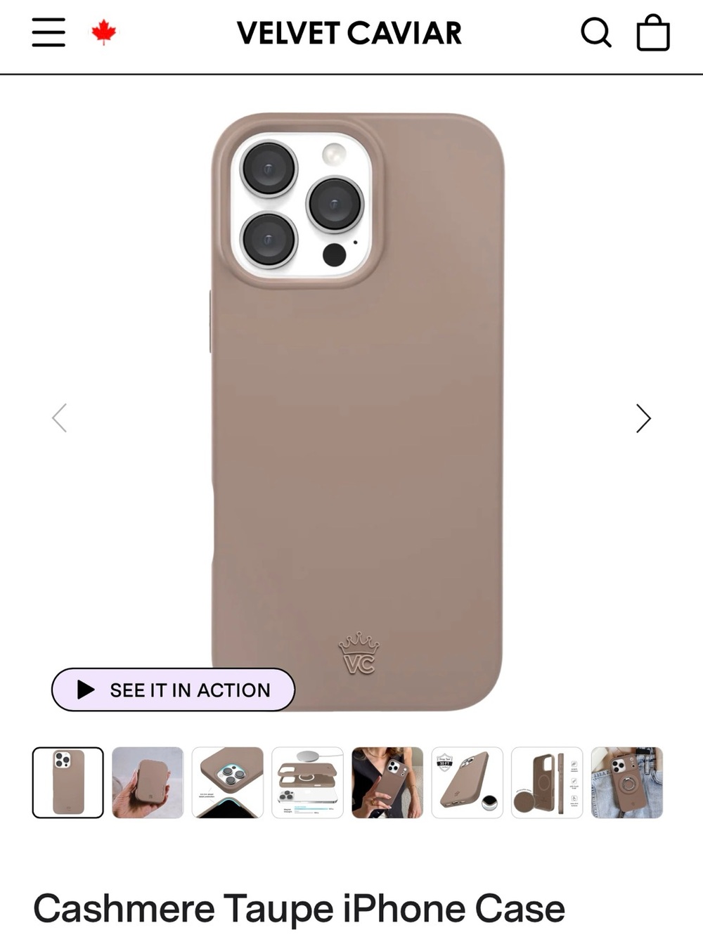 Velvet Caviar Cashmere Taupe iPhone 16 Pro Max Case